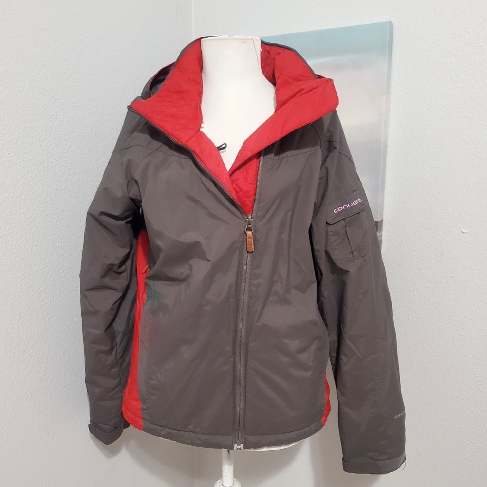 COLUMBIA Women's Gray and Red Jacket Size M